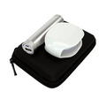 Gift Set - Silver Cylindrical Power Bank & Cord Winder